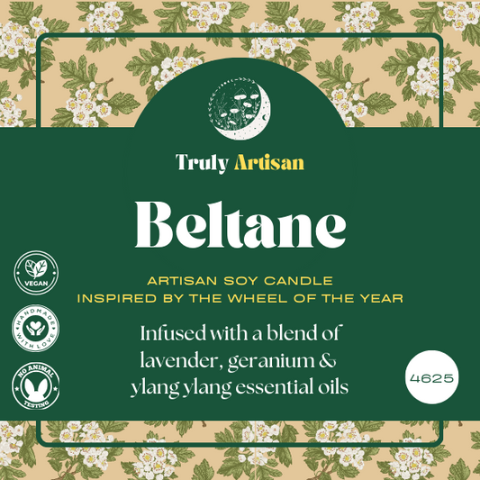 Beltane Candle | Lavender, Geranium and Ylang Ylang Candle (v)